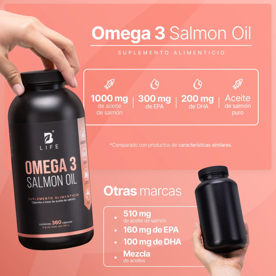 B Life Omega 3 Salmon Oil 360 Capsulas