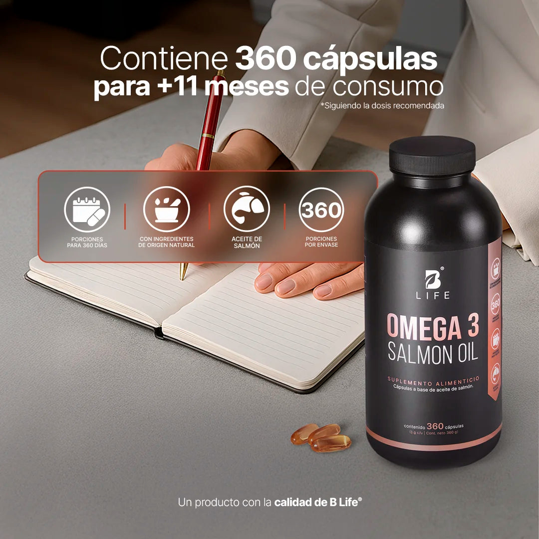 B Life Omega 3 Salmon Oil 360 Capsulas