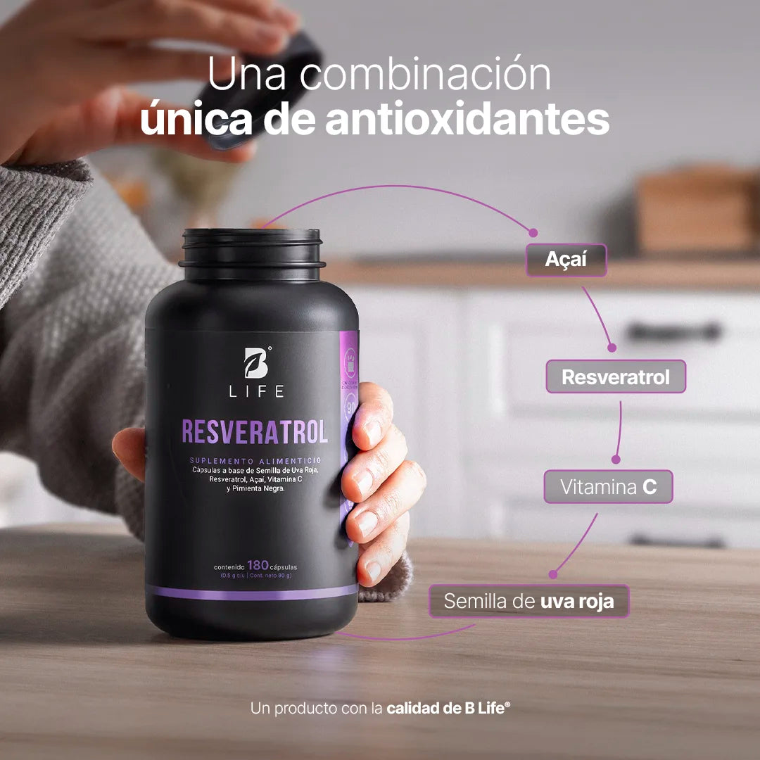 B Life Resveratrol 180 Capsulas