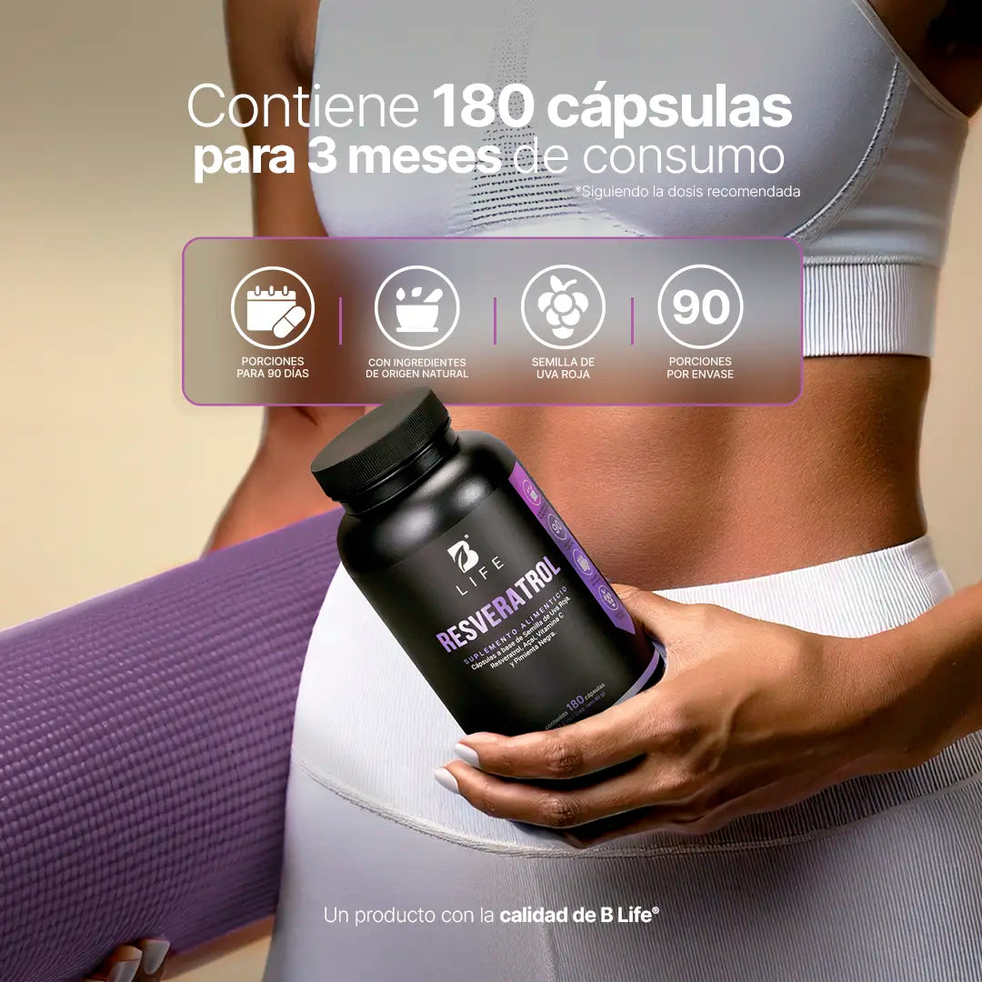 B Life Resveratrol 180 Capsulas
