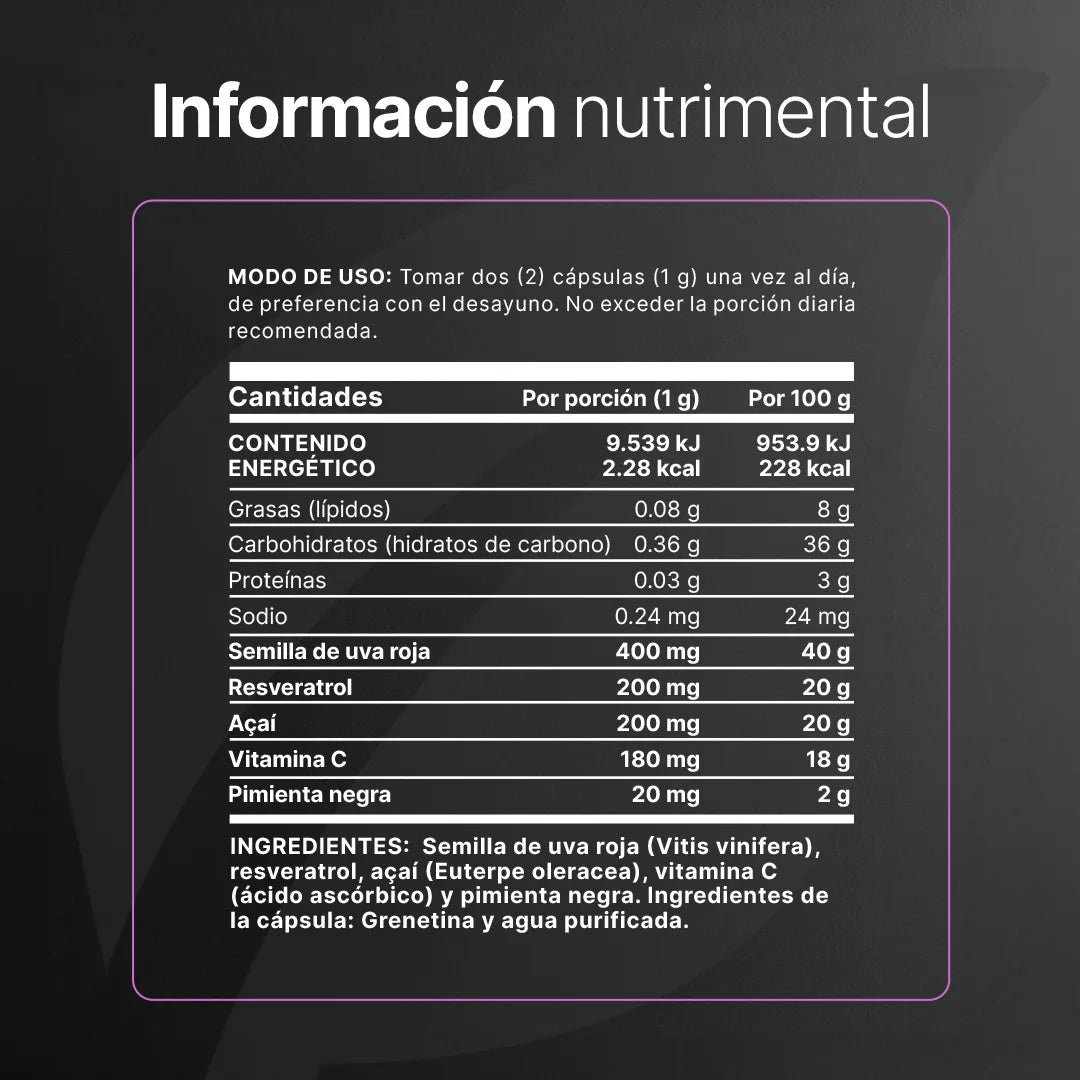 B Life Resveratrol 180 Capsulas