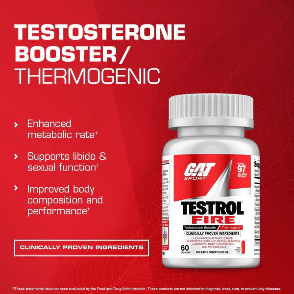 Gat Sport Testrol Fire 60 Capsulas