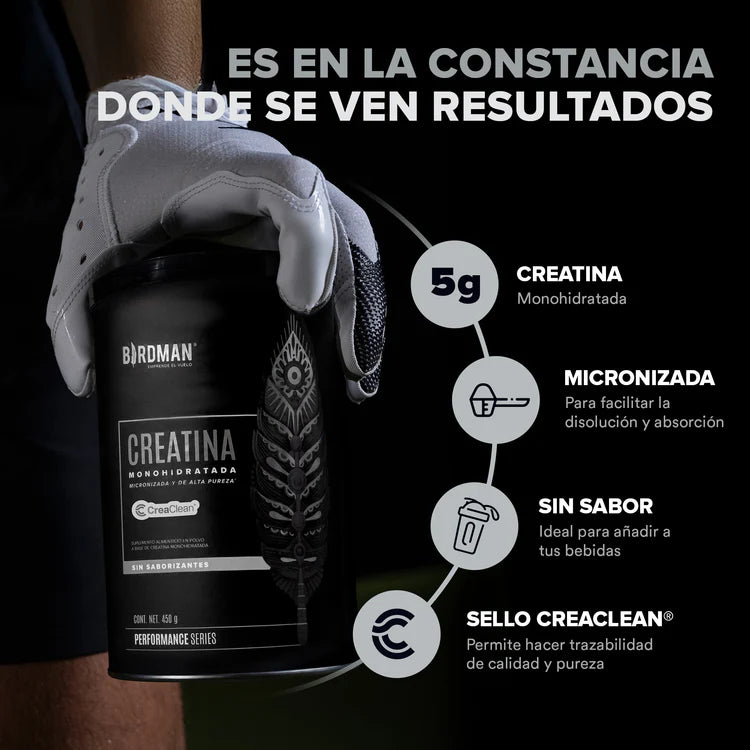 Birdman Creatina Monohidratada 450 Gramos 90 Servicios