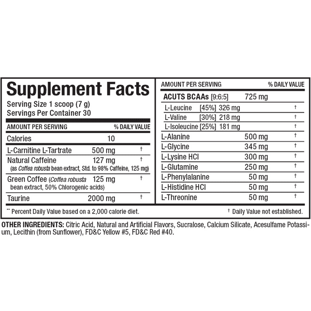 Allmax ACuts: Amino-Charged Energy 30 Servicios