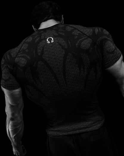 Breathedivinity Doom Tech ™ Armored Shortsleeve Compression Void Black