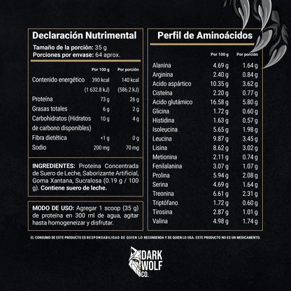 Dark Wolf 100% Whey Protein 5 Lbs