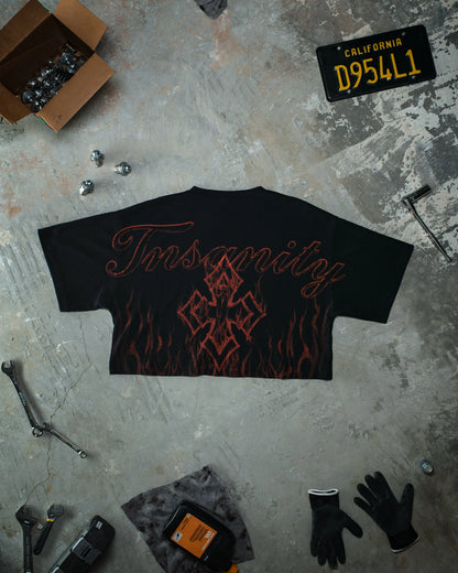 Controlled Insanity Inferno Cropped Red Pump Cover