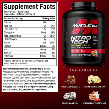 Muscletech Nitro Tech 100% Whey Gold 5 Lbs
