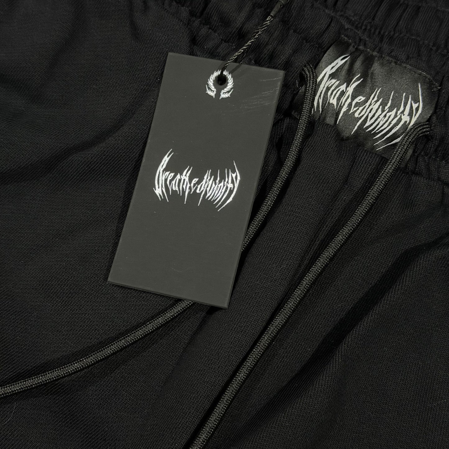 Breathedivinity Death Sigil Banana Shape Uncuffed Sweatpants Midnight