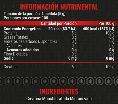 Advance Nutrition Creatina Bag 500 Gramos 100 Servicios