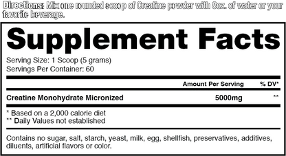 Dragon Pharma Creatine Monohydrate 300 Gramos 60 Servicios