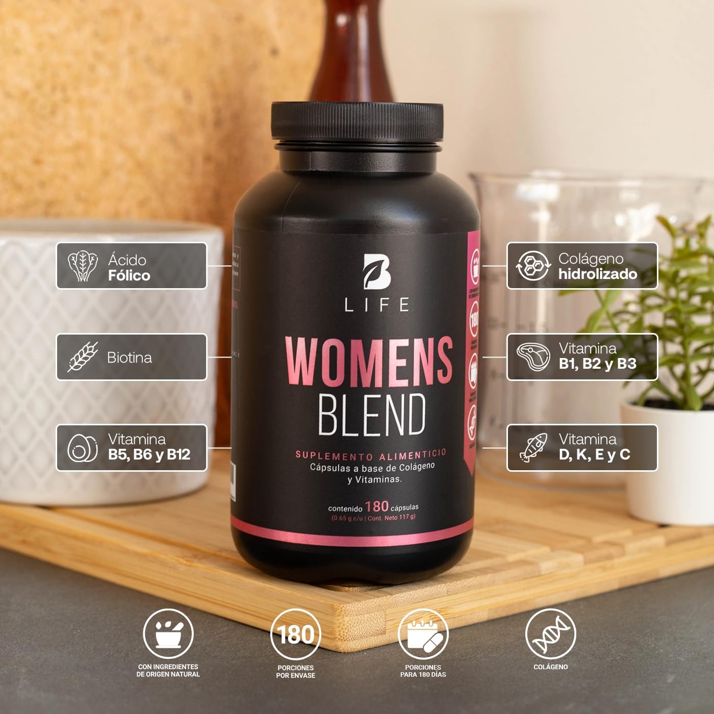 B Life Womens Blend | Multivitamínico para la Mujer 180 Capsulas