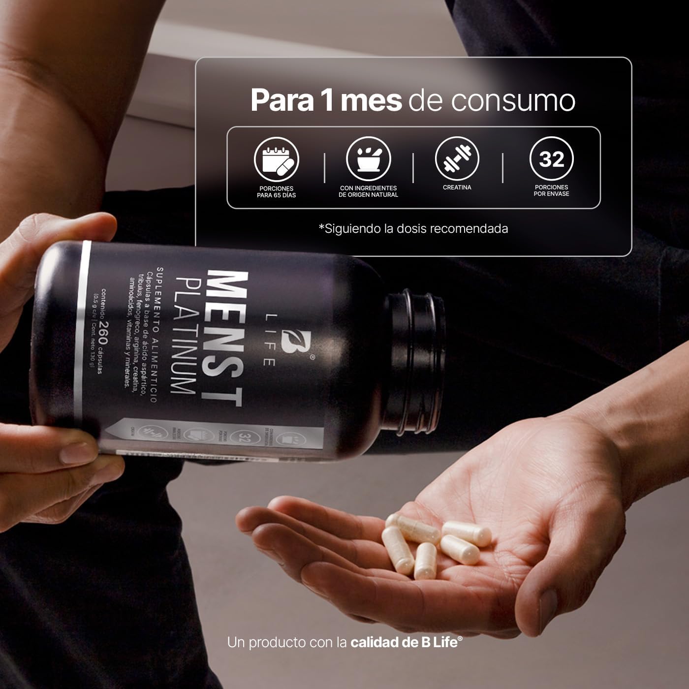 B Life Mens T Platinum | Precursor Para Hombre Platinum 240 Capsulas