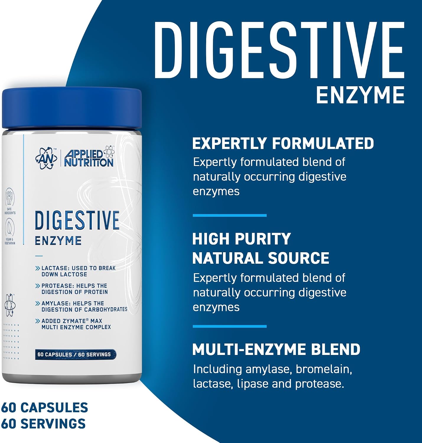 Applied Nutrition Advanced Digestive Enzyme 60 Capsulas