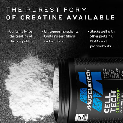 Muscletech Cell Tech Creactor 274 Gramos 120 Servicios