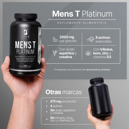 B Life Mens T Platinum | Precursor Para Hombre Platinum 240 Capsulas