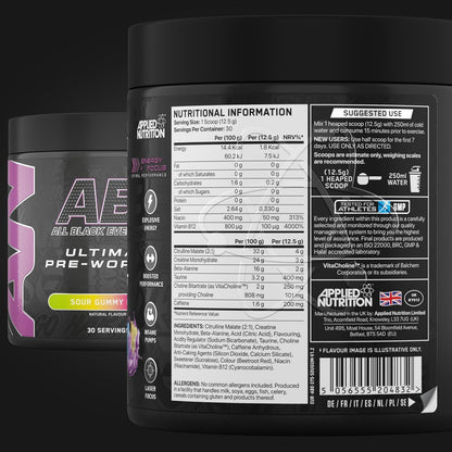 Applied Nutrition Abe All Black Everything Ultimate Pre-Workout 30 Servicios