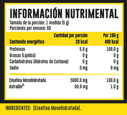 Advance Nutrition Creatina + Astragin 450 Gramos 90 Servicios