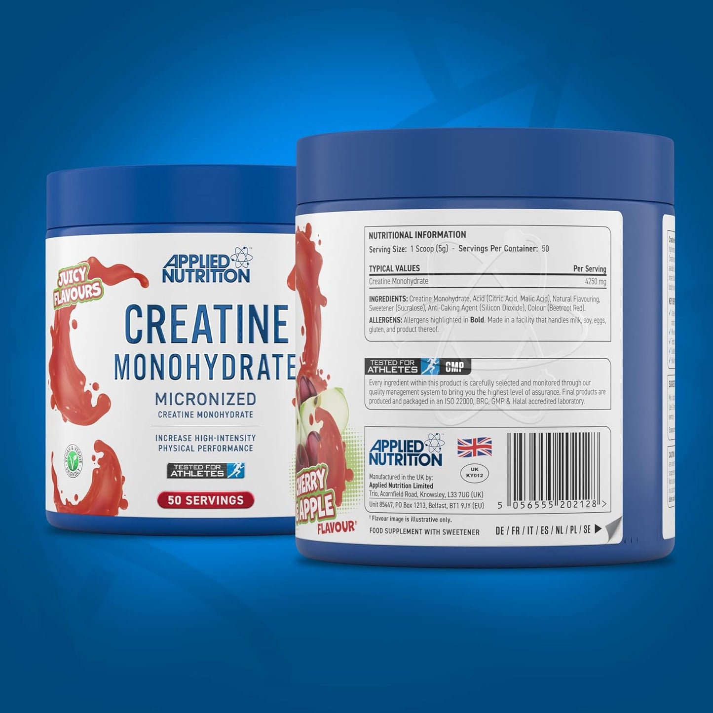 Applied Nutrition Creatine Monohydrate Micronized 250 Gramos 50 Servicios