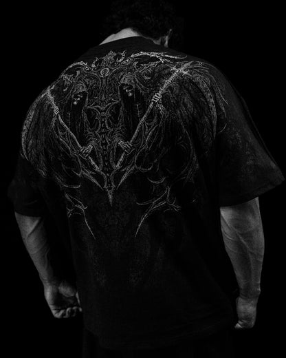 Breathedivinity Oversized T-Shirt Blood Reaper Void Black