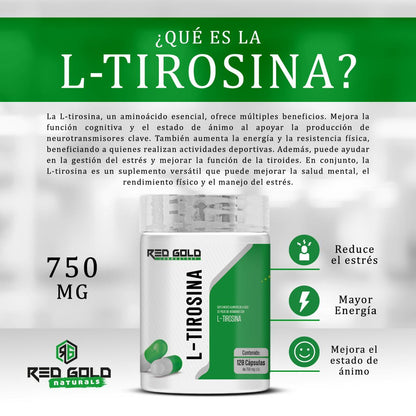 Red Gold L-Tirosina 120 Capsulas