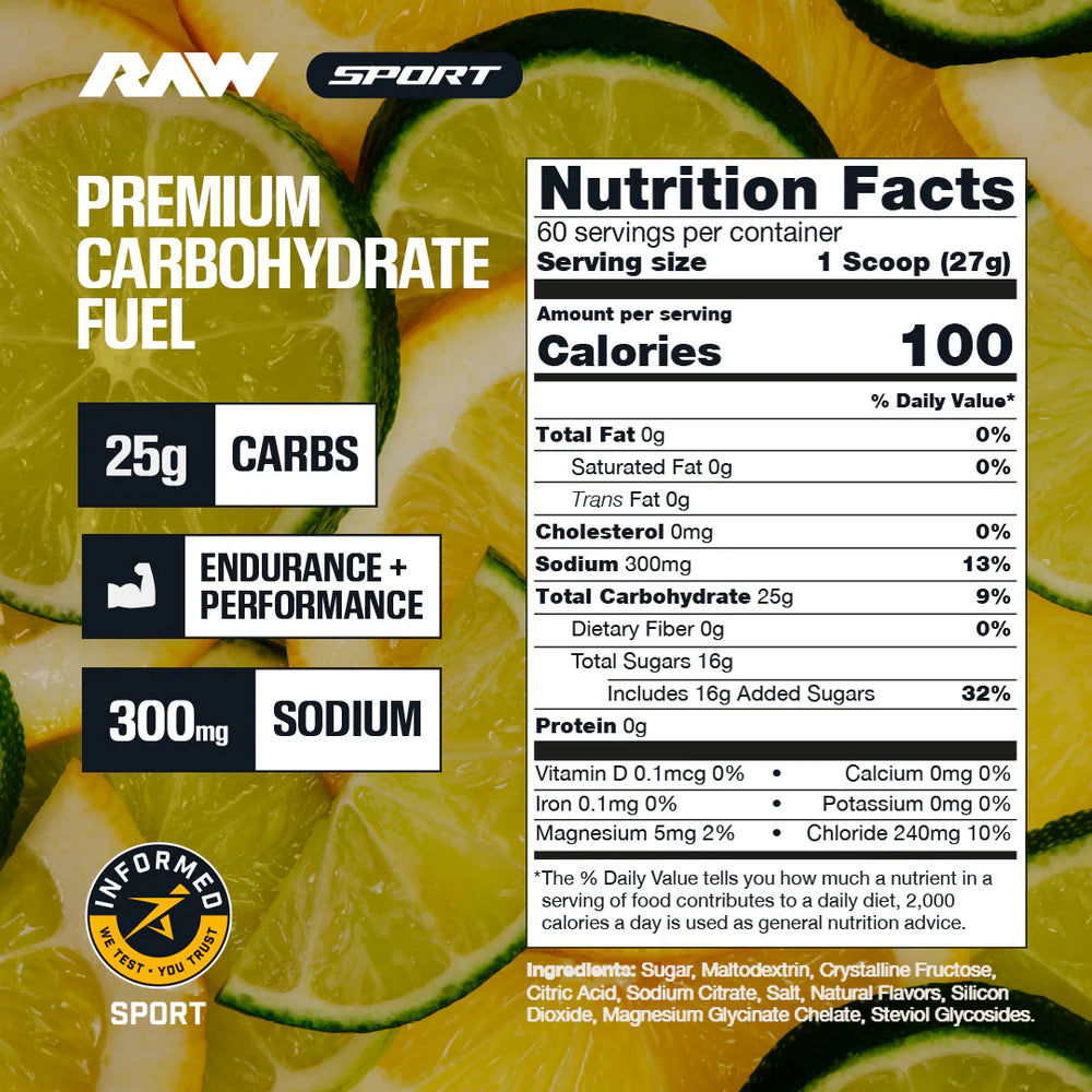 Raw Nutrition Fuel Endurance 60 Servicios