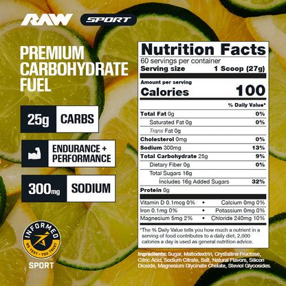 Raw Nutrition Fuel Endurance 60 Servicios