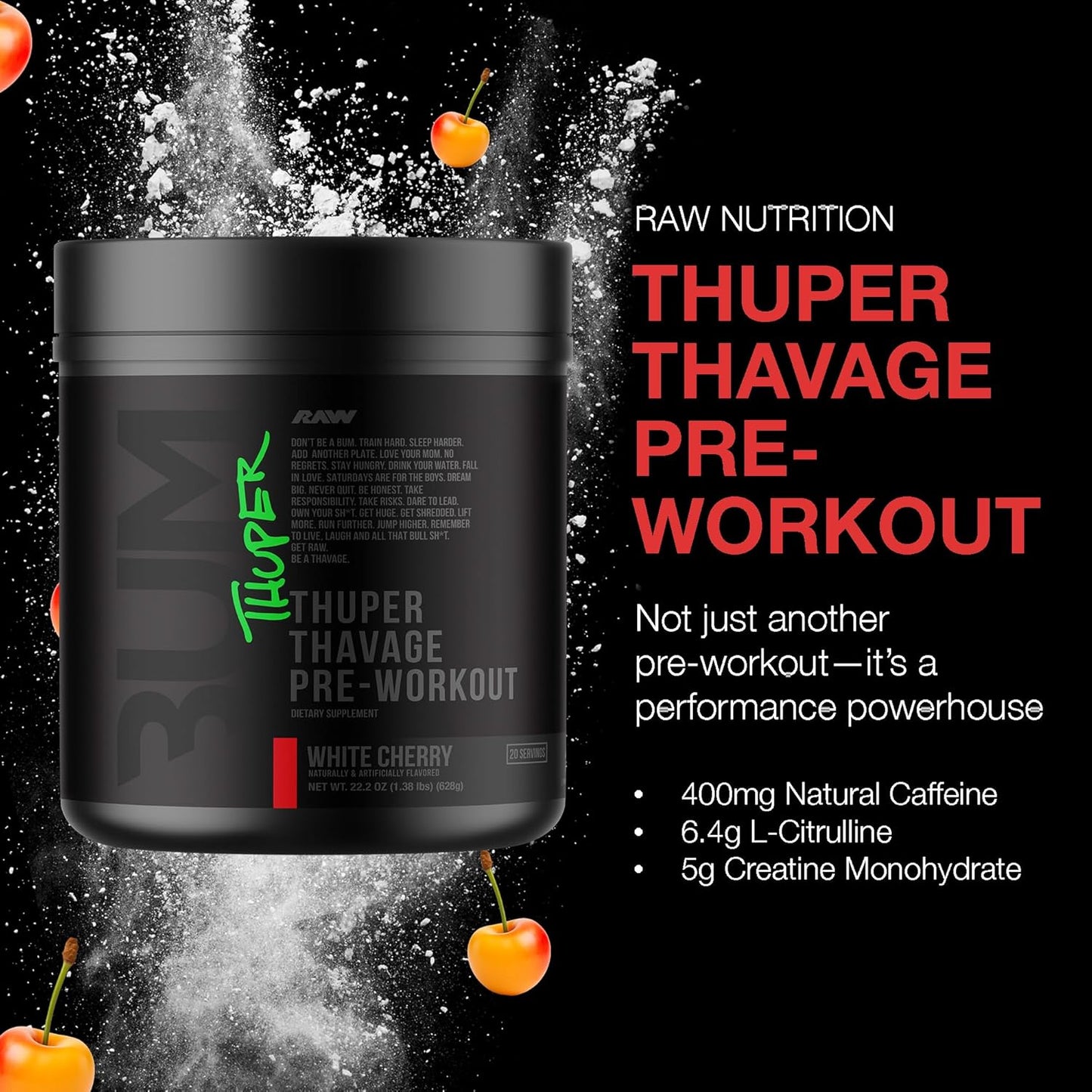Raw Nutrition Bum Thuper Thavage 20 Servicios