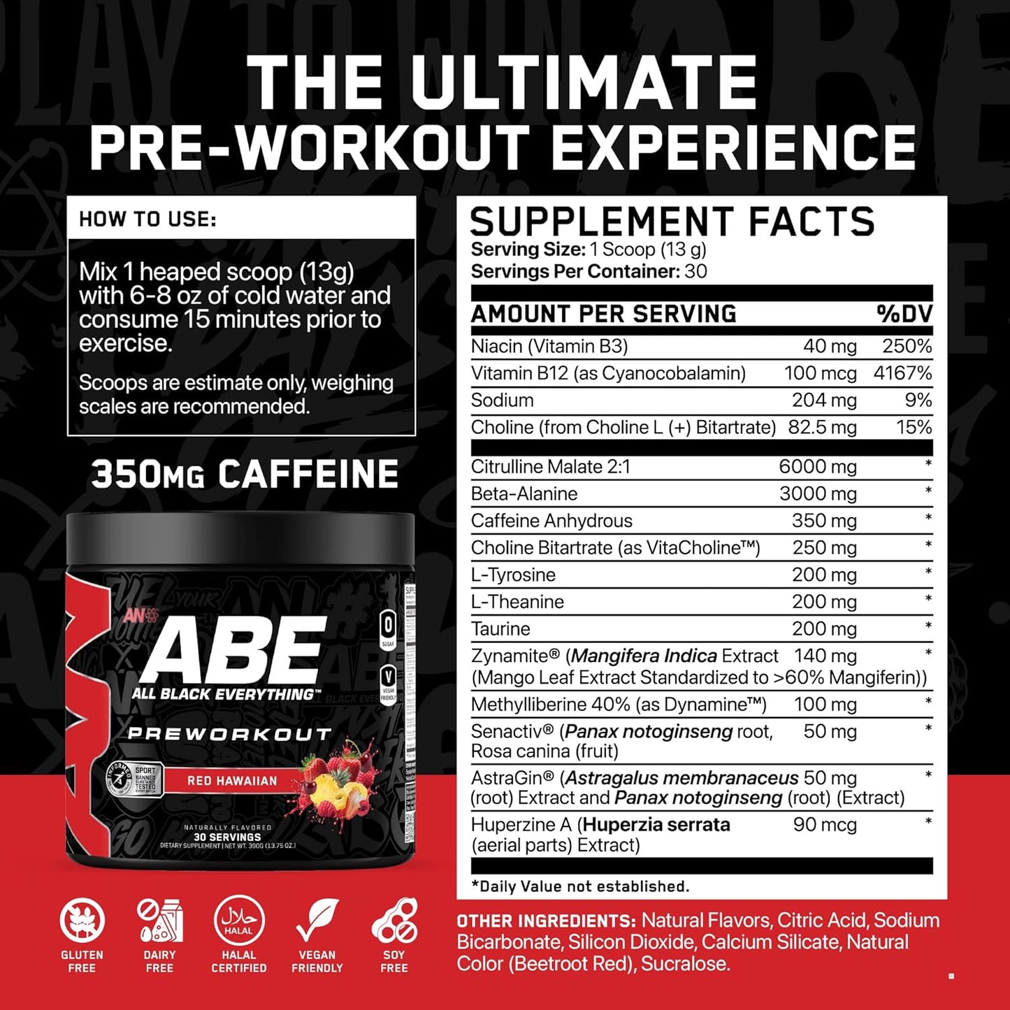 Applied Nutrition Abe All Black Everything Pre 30 Servicios