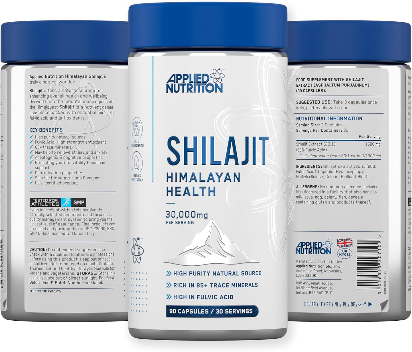 Applied Nutrition Shilajit Himalayan Health 90 Capsulas