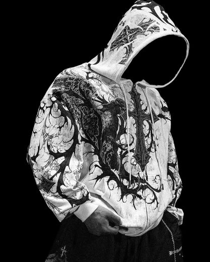 Breathedivinity Oversized Zip-Up Hoodie Sanctuary Divine White