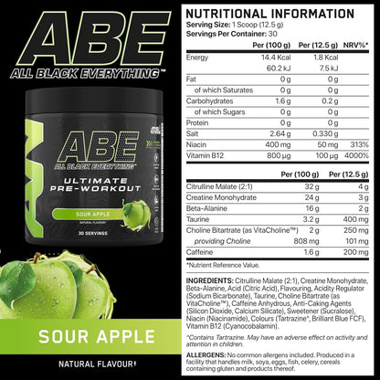 Applied Nutrition Abe All Black Everything Ultimate Pre-Workout 30 Servicios