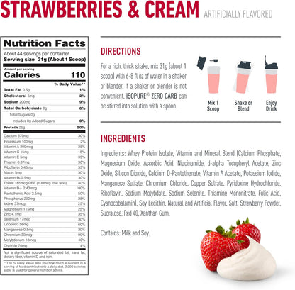 Isopure Zero Carb / Low Carb 3 Lbs