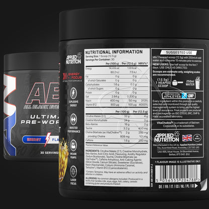 Applied Nutrition Abe All Black Everything Ultimate Pre-Workout 30 Servicios