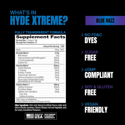 ProSupps Hyde Xtreme 30 Servicios