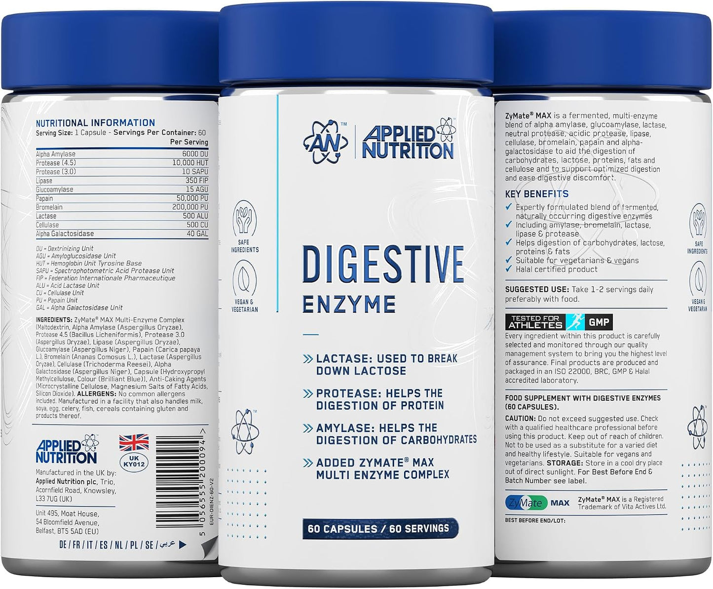 Applied Nutrition Advanced Digestive Enzyme 60 Capsulas