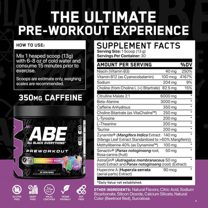 Applied Nutrition Abe All Black Everything Pre 30 Servicios