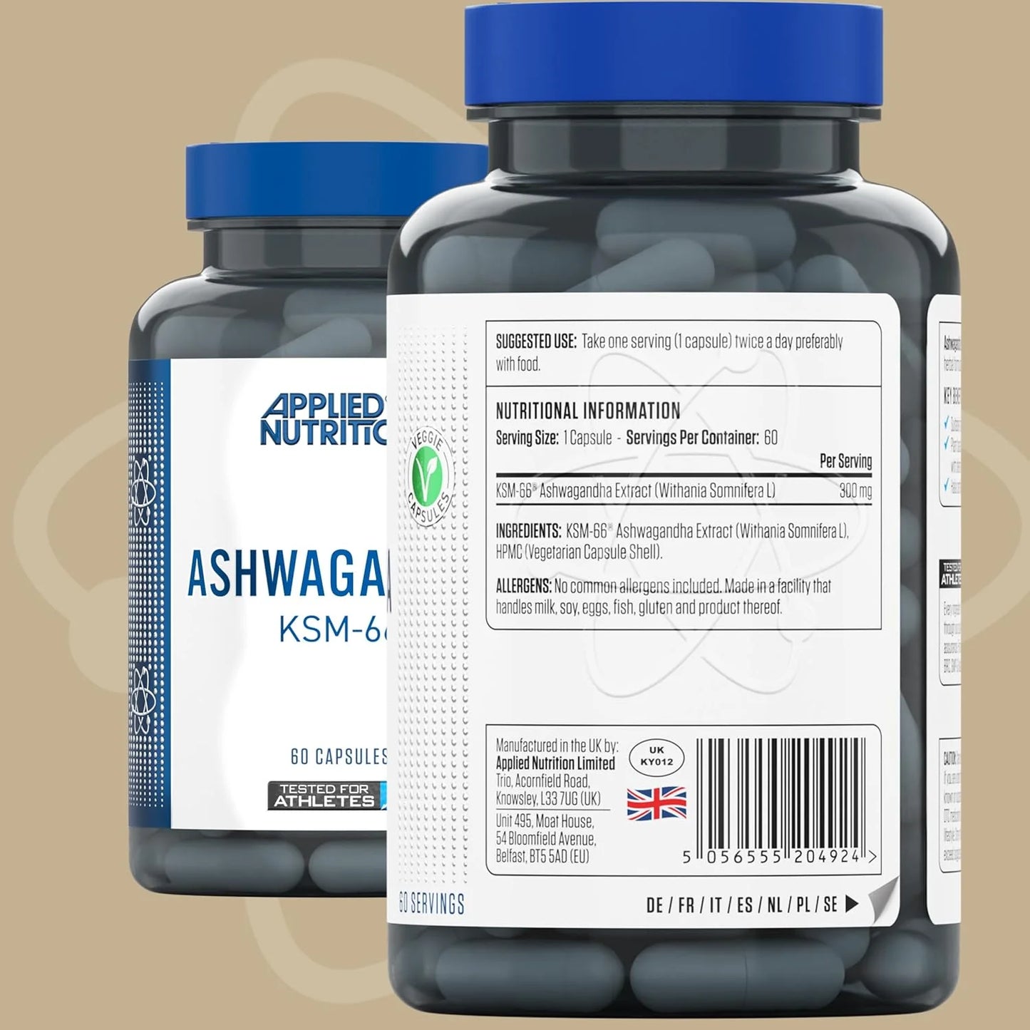 Applied Nutrition Ashwagandha Ksm-66 60 Capsulas