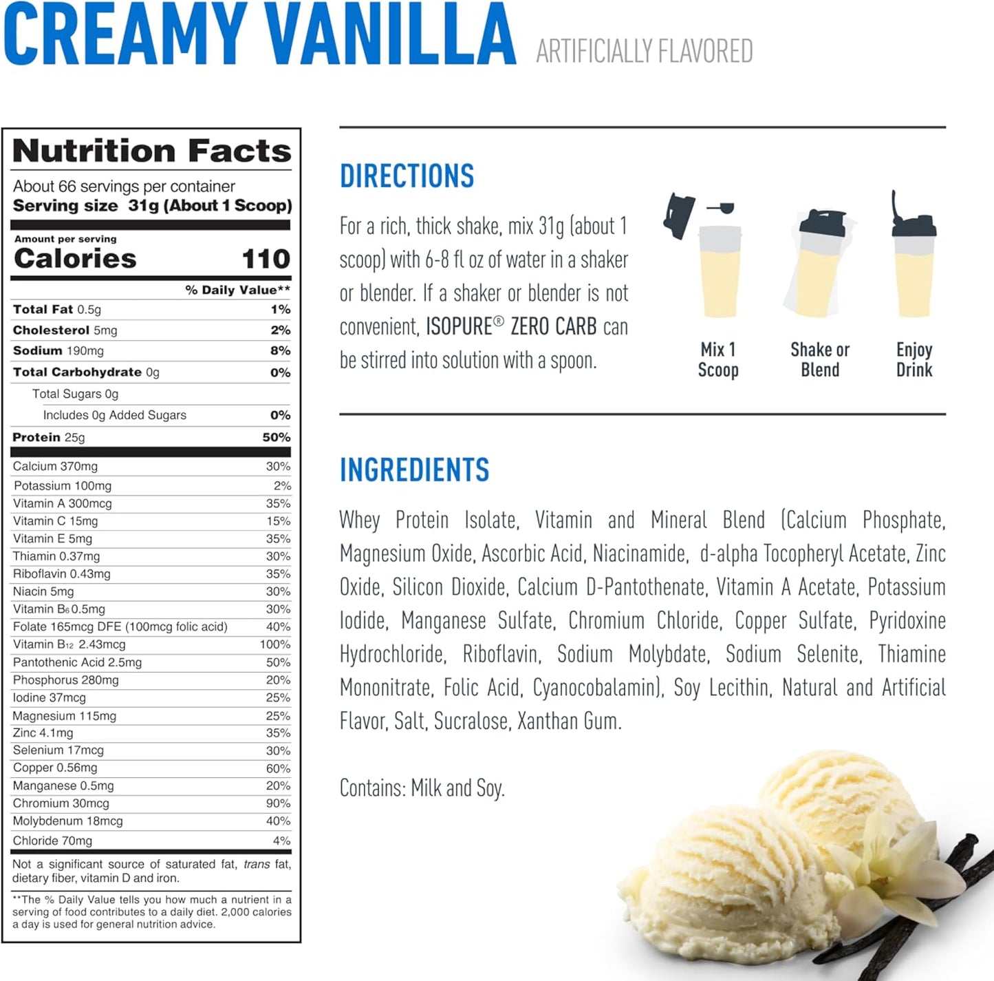 Isopure Zero Carb / Low Carb 4.5 Lbs