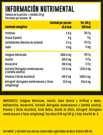 Advance Nutrition Colageno Hidrolizado + Astragin 30 Servicios