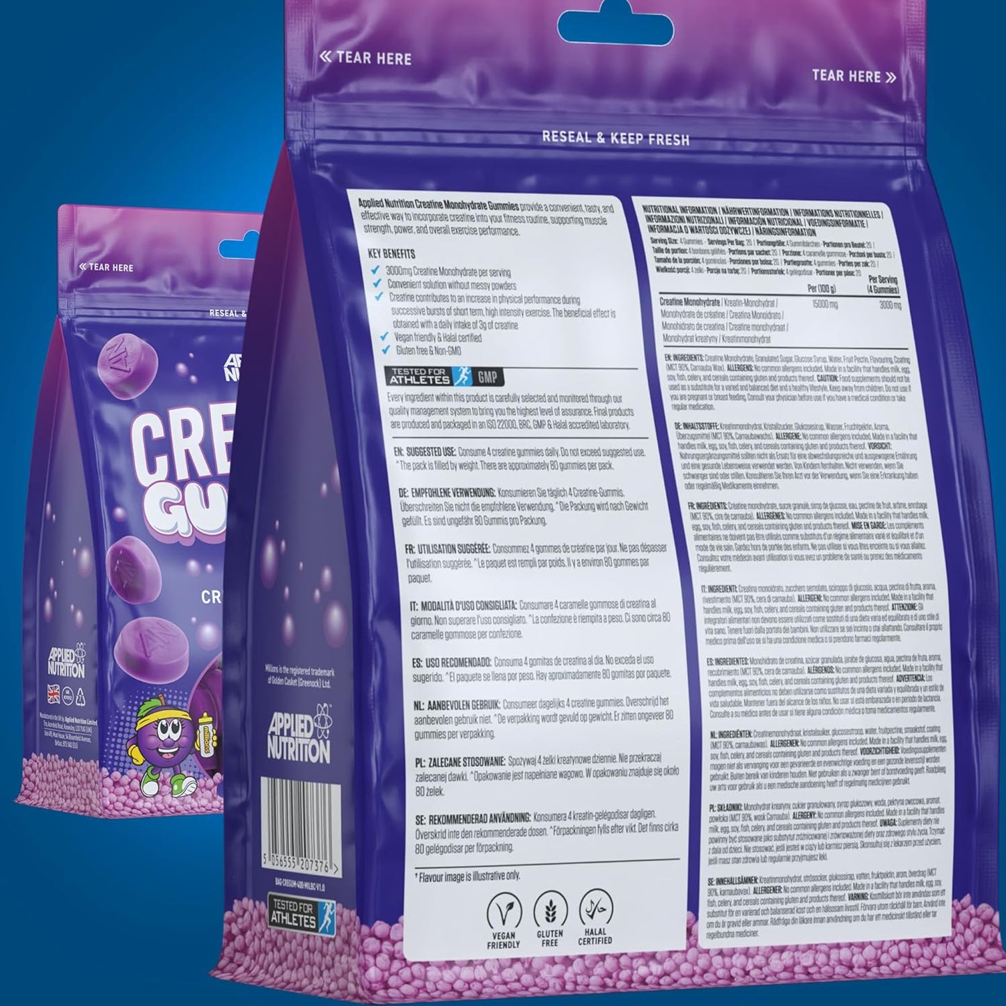 Applied Nutrition Creatine Gummies 80 Gummies 20 Servicios