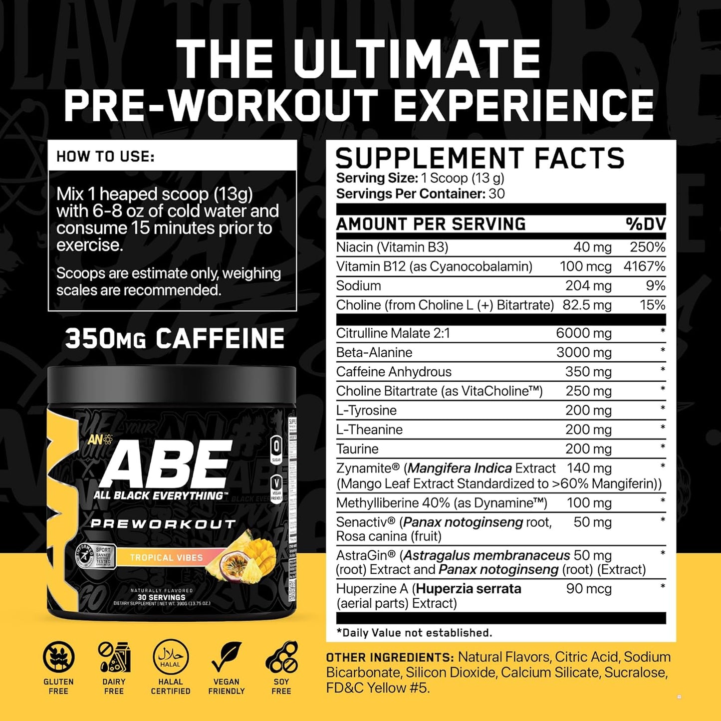 Applied Nutrition Abe All Black Everything Pre 30 Servicios
