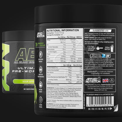 Applied Nutrition Abe All Black Everything Ultimate Pre-Workout 30 Servicios