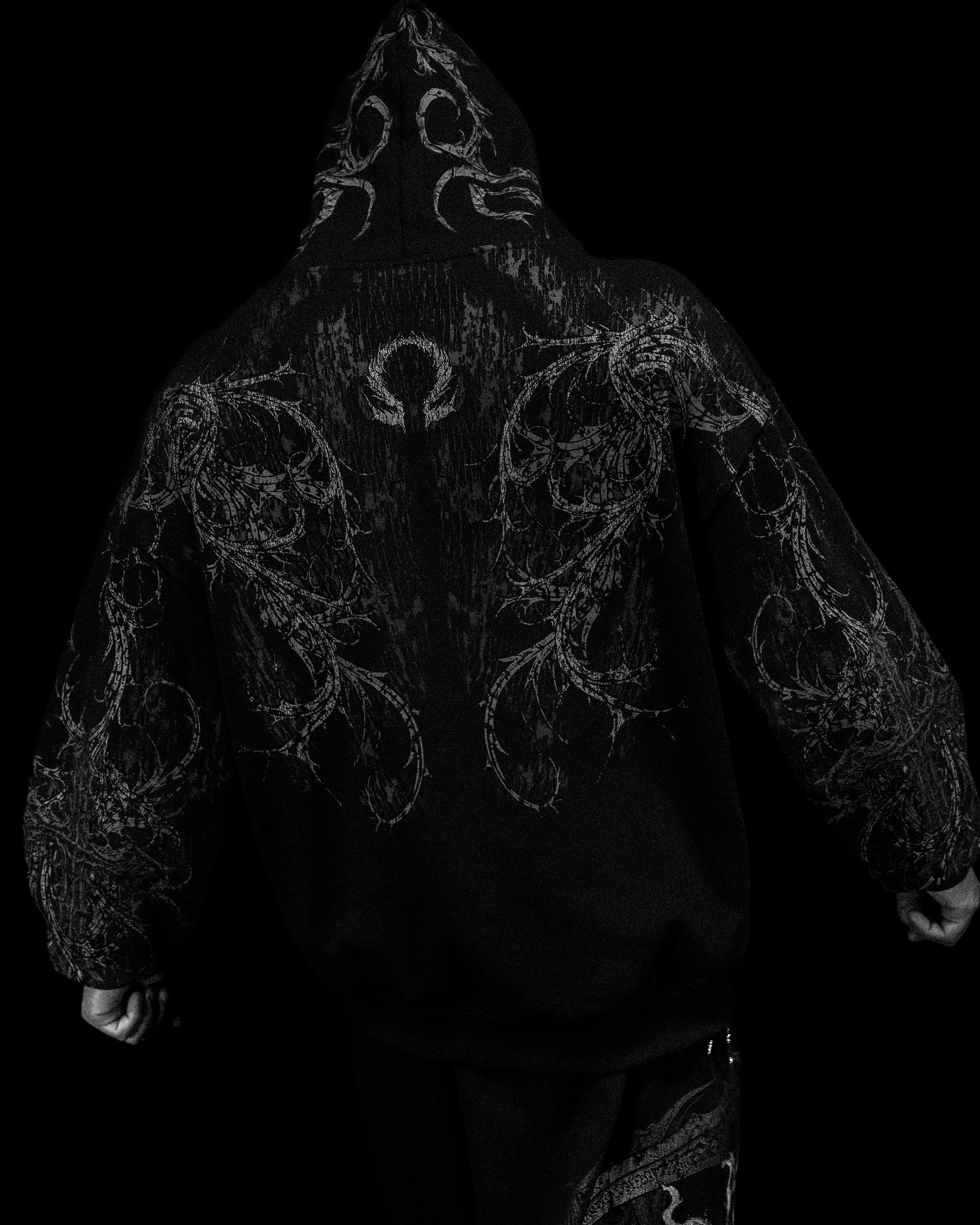 Breathedivinity Oversized Zip-Up Hoodie Sanctuary Void Black