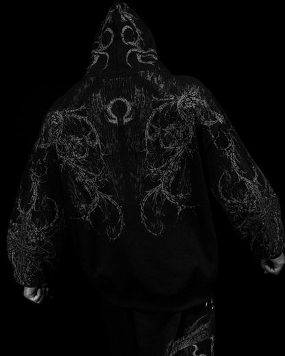 Breathedivinity Oversized Zip-Up Hoodie Sanctuary Void Black