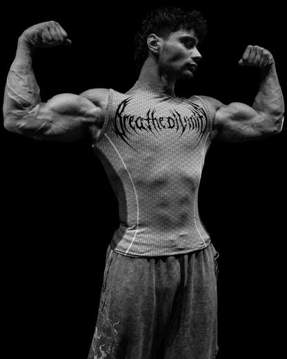 Breathedivinity Doom Tech ™ Armored Cut-Off Compression Divinite White