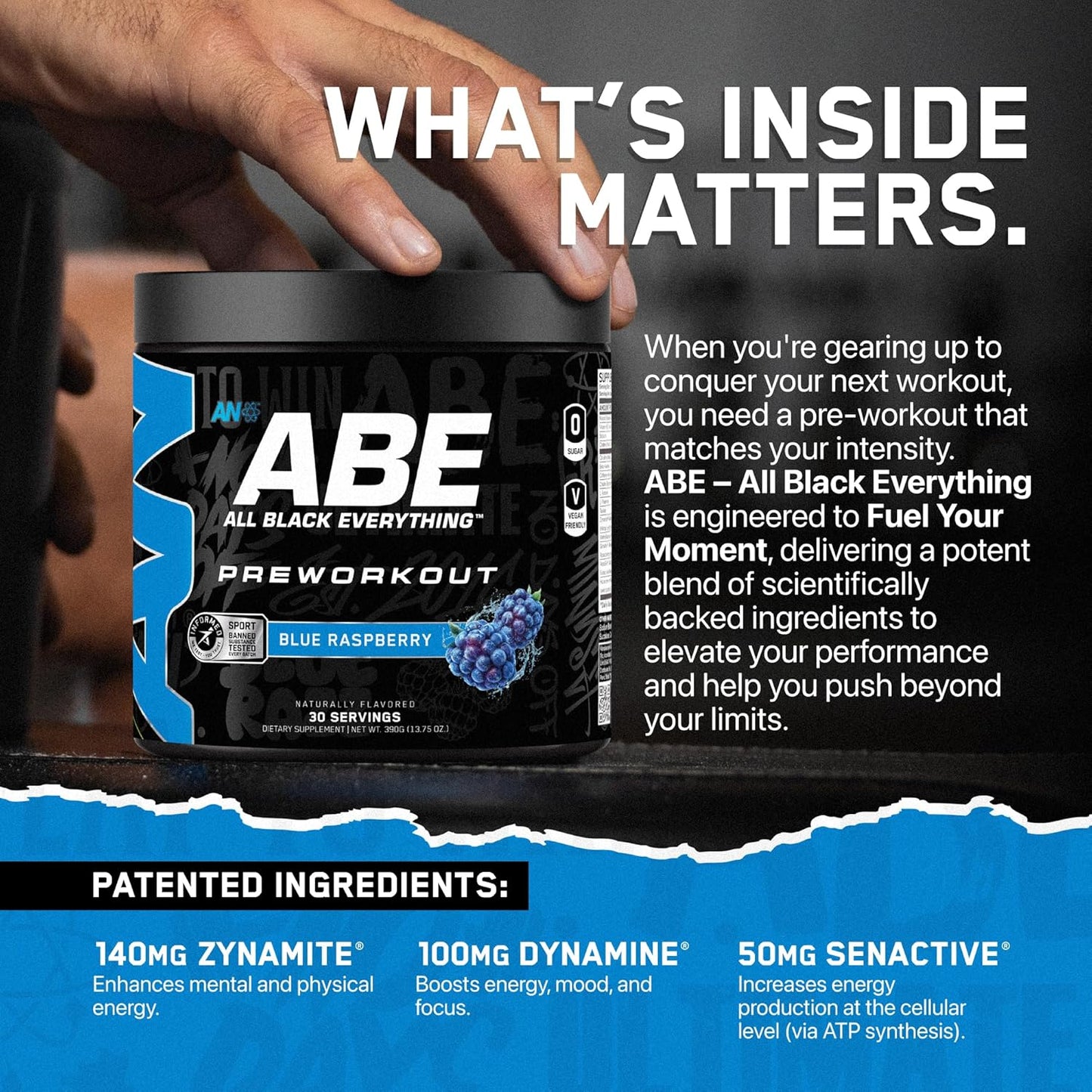 Applied Nutrition Abe All Black Everything Pre 30 Servicios