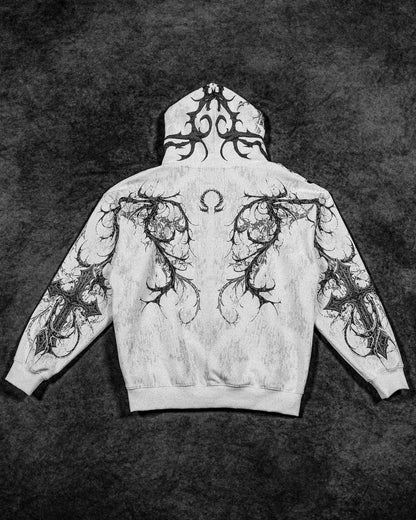 Breathedivinity Oversized Zip-Up Hoodie Sanctuary Divine White