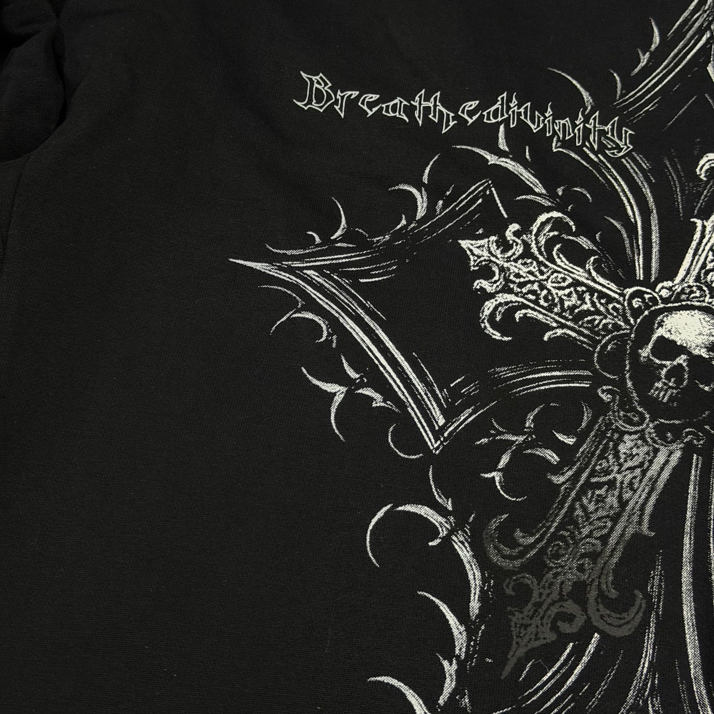 Breathedivinity Death Sigil Banana Shape Uncuffed Sweatpants Midnight