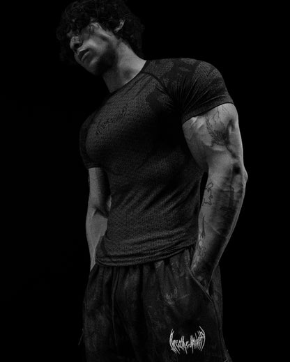 Breathedivinity Doom Tech ™ Armored Shortsleeve Compression Midnight